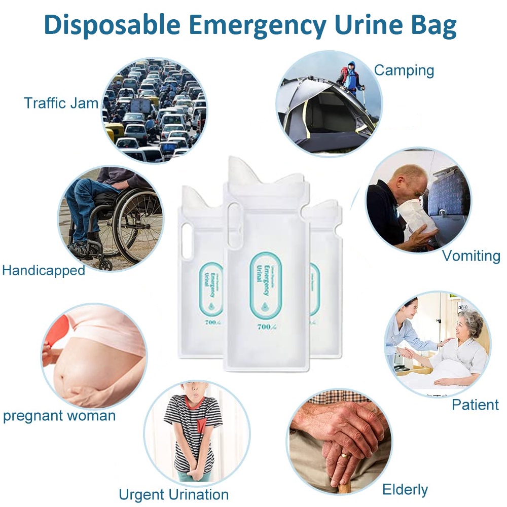 8pcs 700ml Emergency Portable Car Urine Bag Vomit Bags Mini Mobile