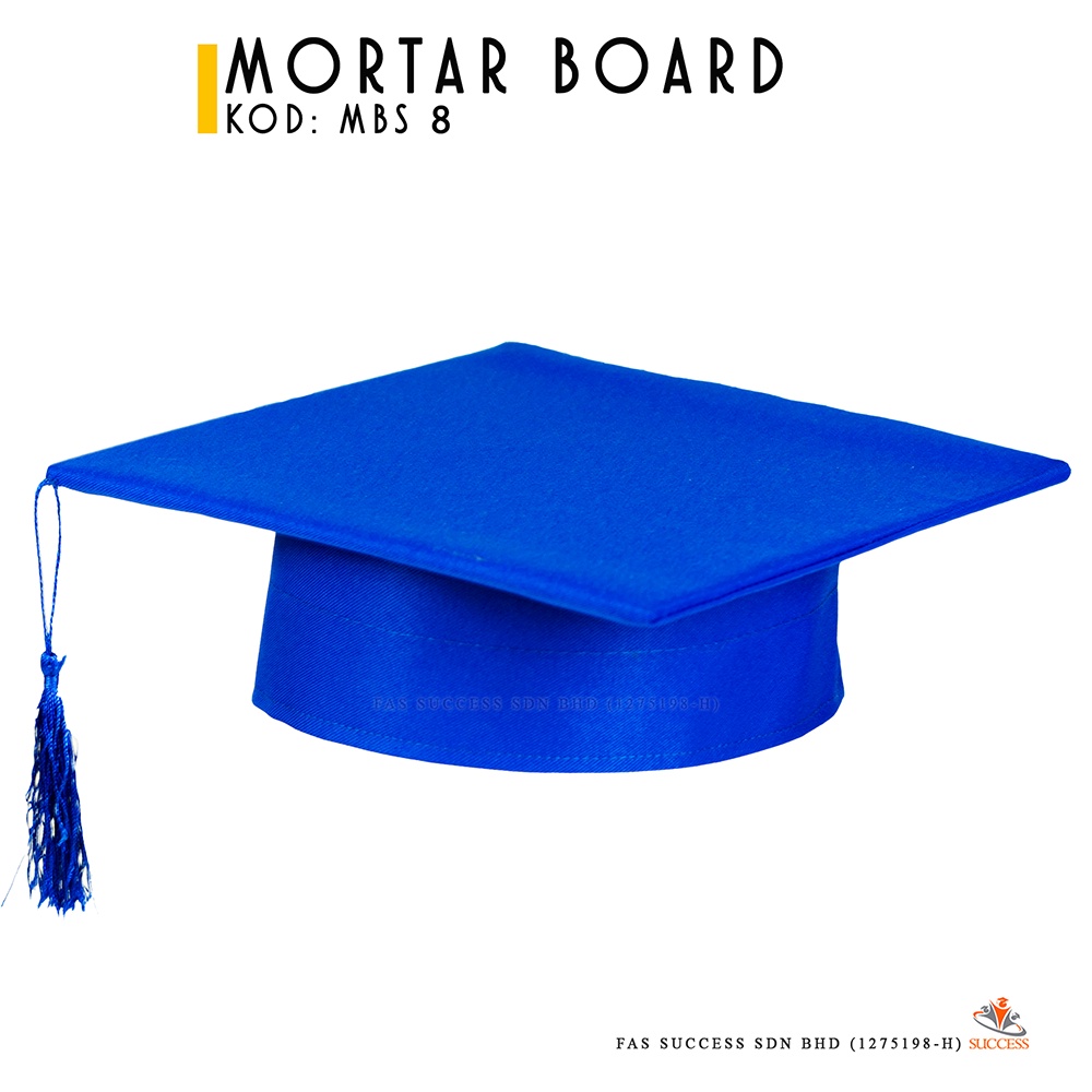 TOPI KONVO MORTAR BOARD BIRU (SEKOLAH RENDAH) | Shopee Malaysia