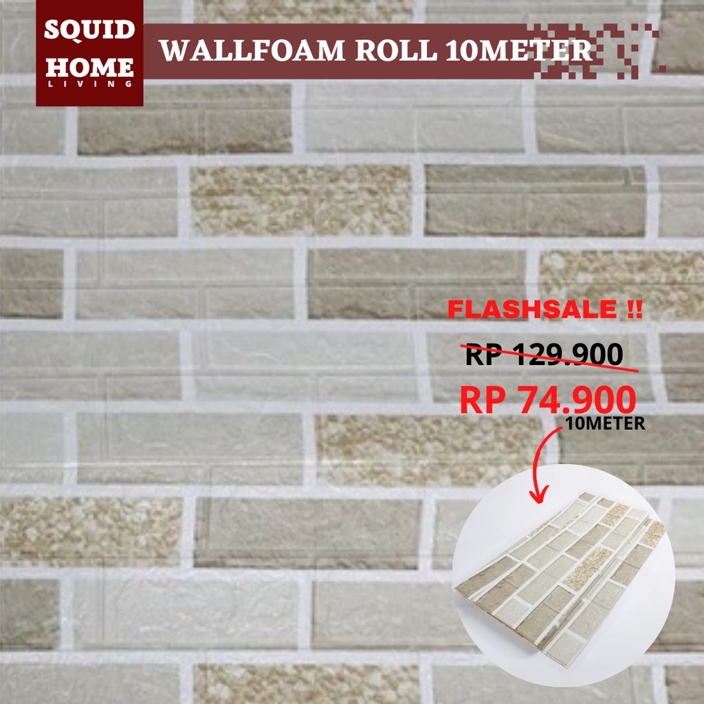 Wallpaper FOAM ROLL 3D Brick MOTIF Brick WALLPAPER Wall ROLL ROLL