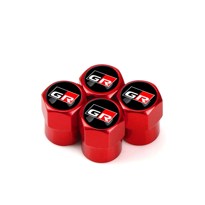thumbnail image 2 of Toyota Genuine GAZOO Racing GR Sport Tire Air Valve Cap Set (4pcs) OEM 08457-00090 2 of 5