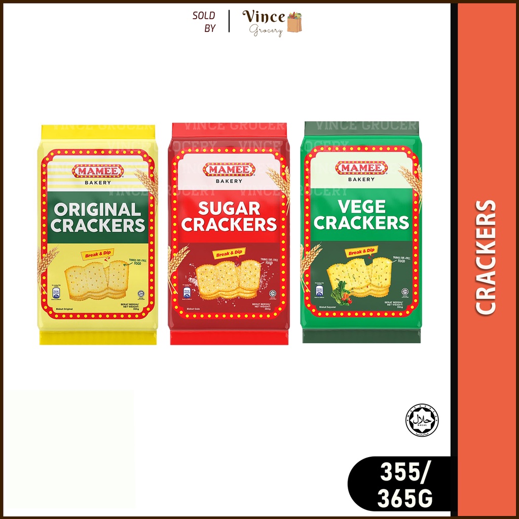 MAMEE BAKERY Cream Crackers (Original / Sugar / Vege) 355/365G