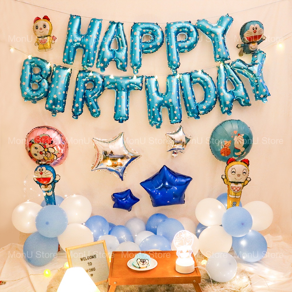 Cute DORAEMON DOREMON Birthday Decorations Bubble SET - SET C MON0476 ...