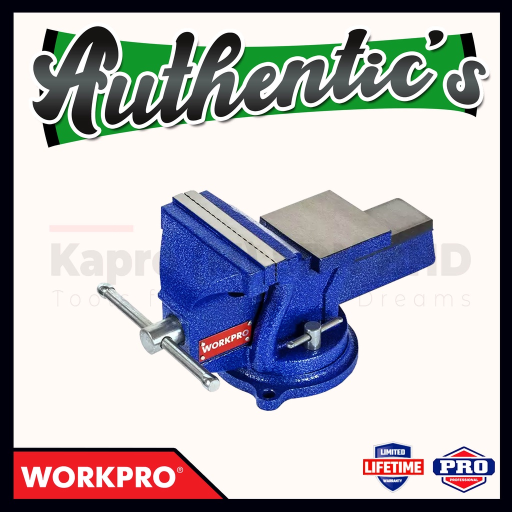WORKPRO 360° 100MM/ 130MM/ 160MM/ 200MM Bench Vise With Swivel Base