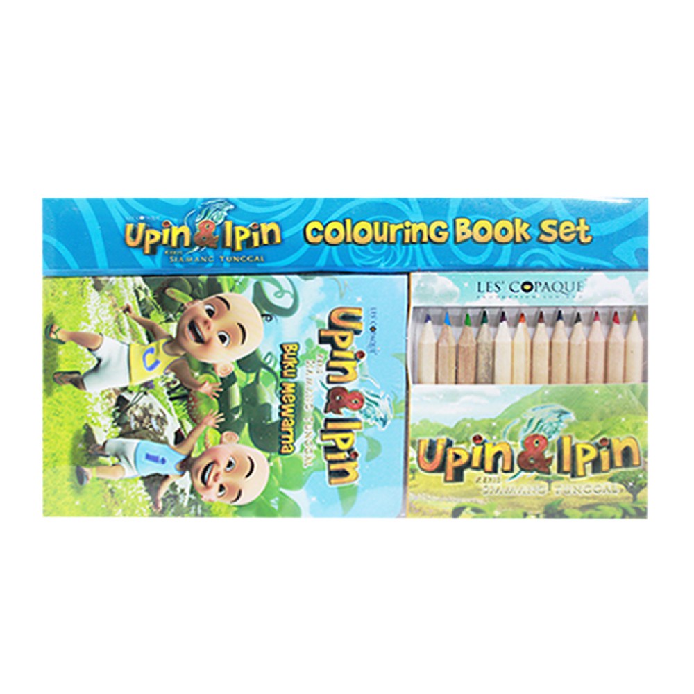 Local Ready Stocks Original Genuine Upin Ipin Colouring Book Set