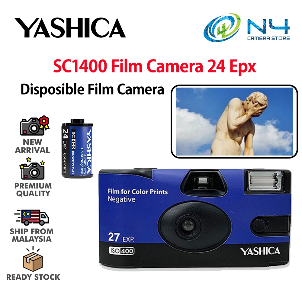 YASHICA SC1400 Single Use Deposible Film Camera IS0400 27EXP Shopee