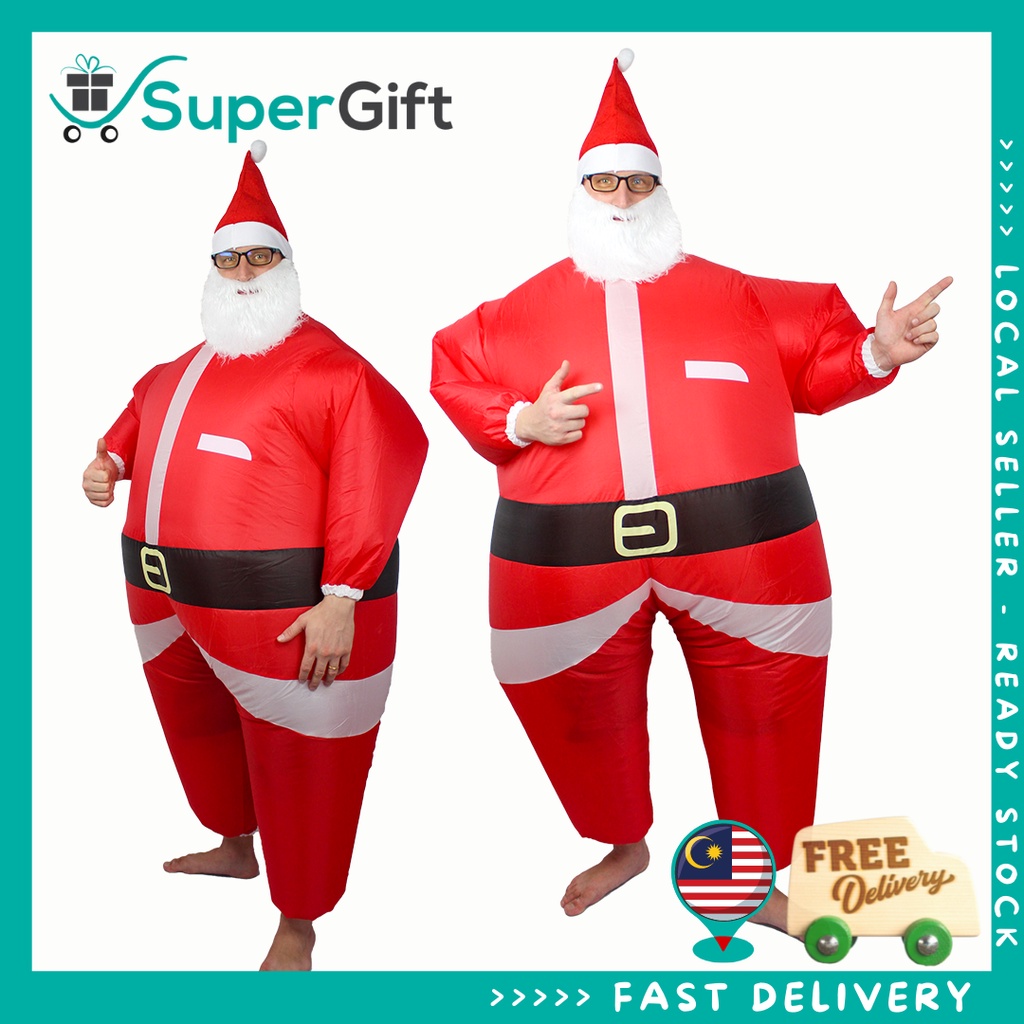 [READY STOCK] Inflatable Santa Costume Christmas Costume Kostum Santa