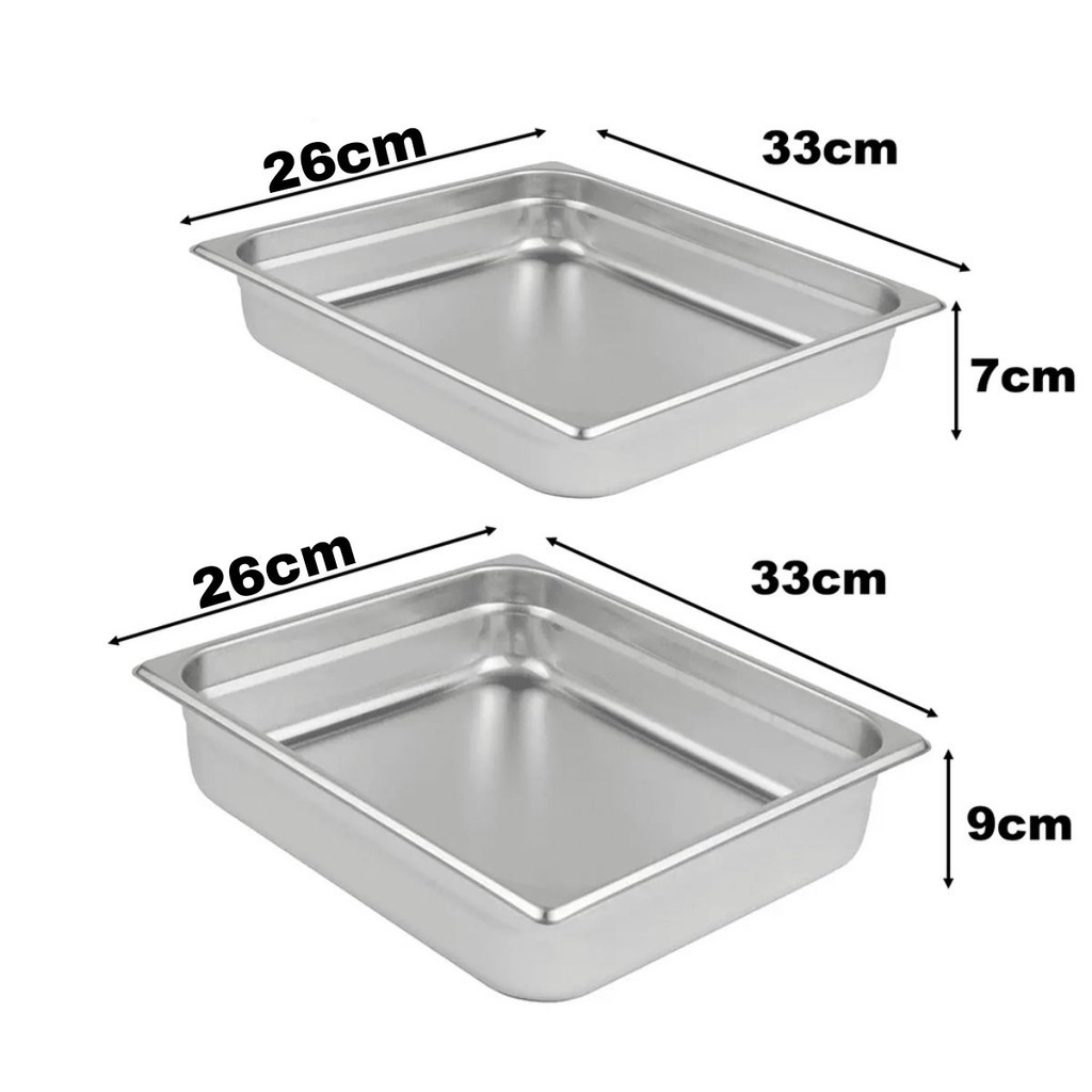 HALF SIZE FOOD PAN/ STAINLESS STEEL FOOD TRAY/ TRAY MAKANAN | Shopee ...