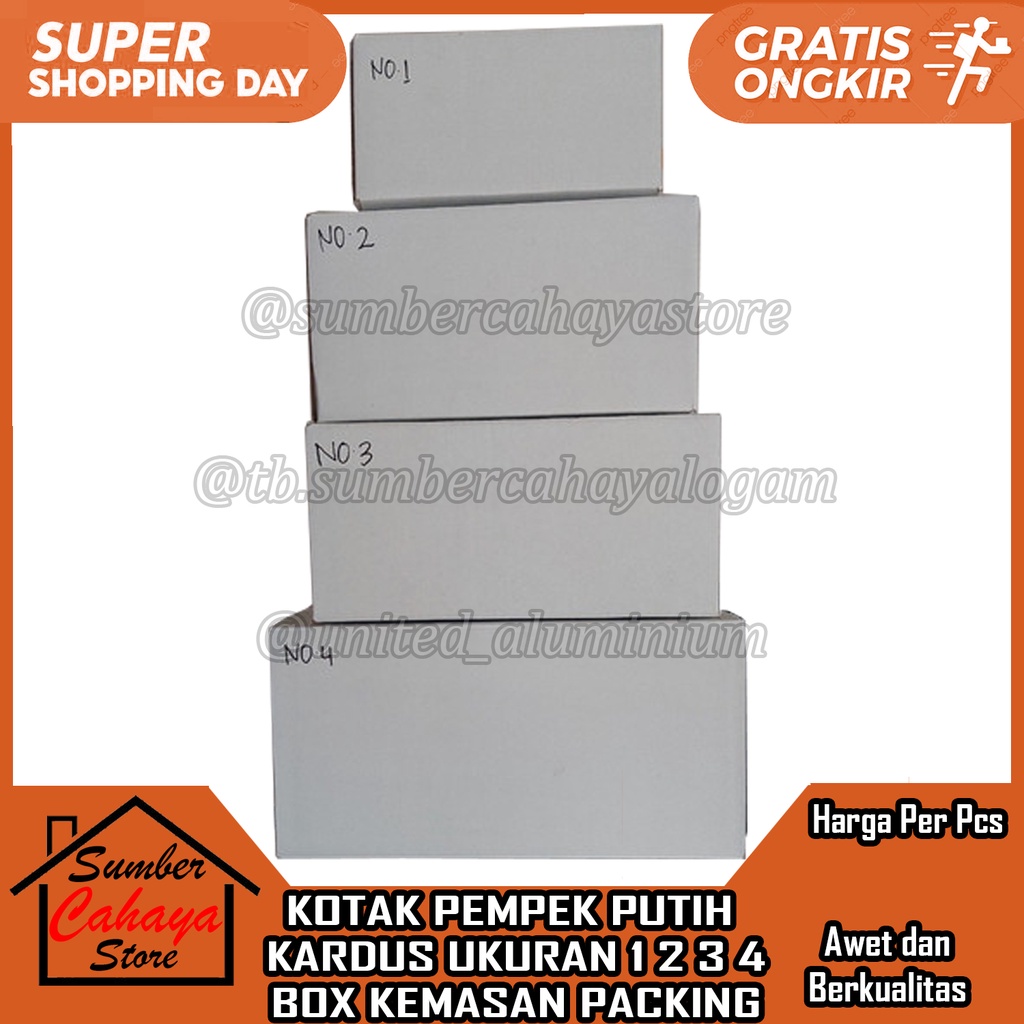 Putih Cardboard Pempek Cardboard Box Packing White Dus Box Packaging