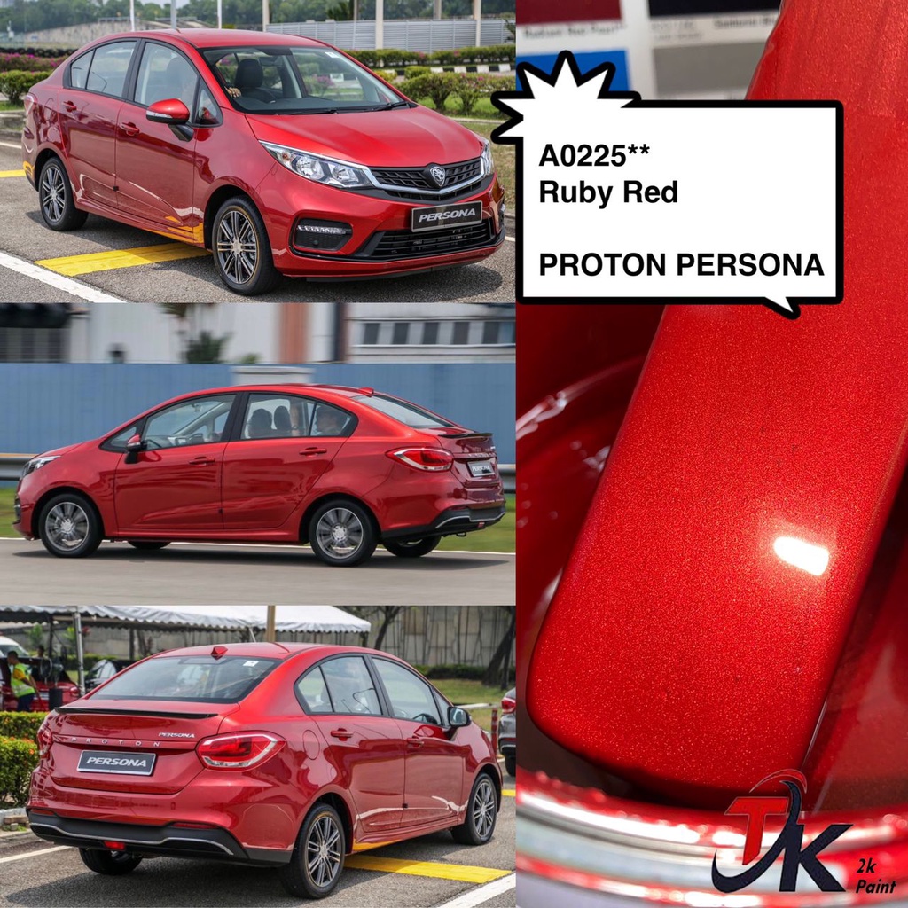 A0225** Ruby Red PROTON PERSONA 2K PAINT/FAST DRY/CAR PAINT/CAT