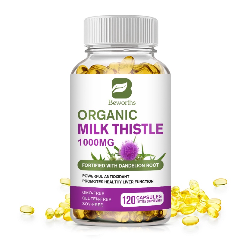 Beworths Milk Thistle Capsule 1000mg Silymarin Marianum & Dandelion
