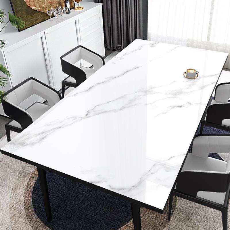 alas meja makan 6 kerusi table cloth 8 seater Nordic imitation marble ...