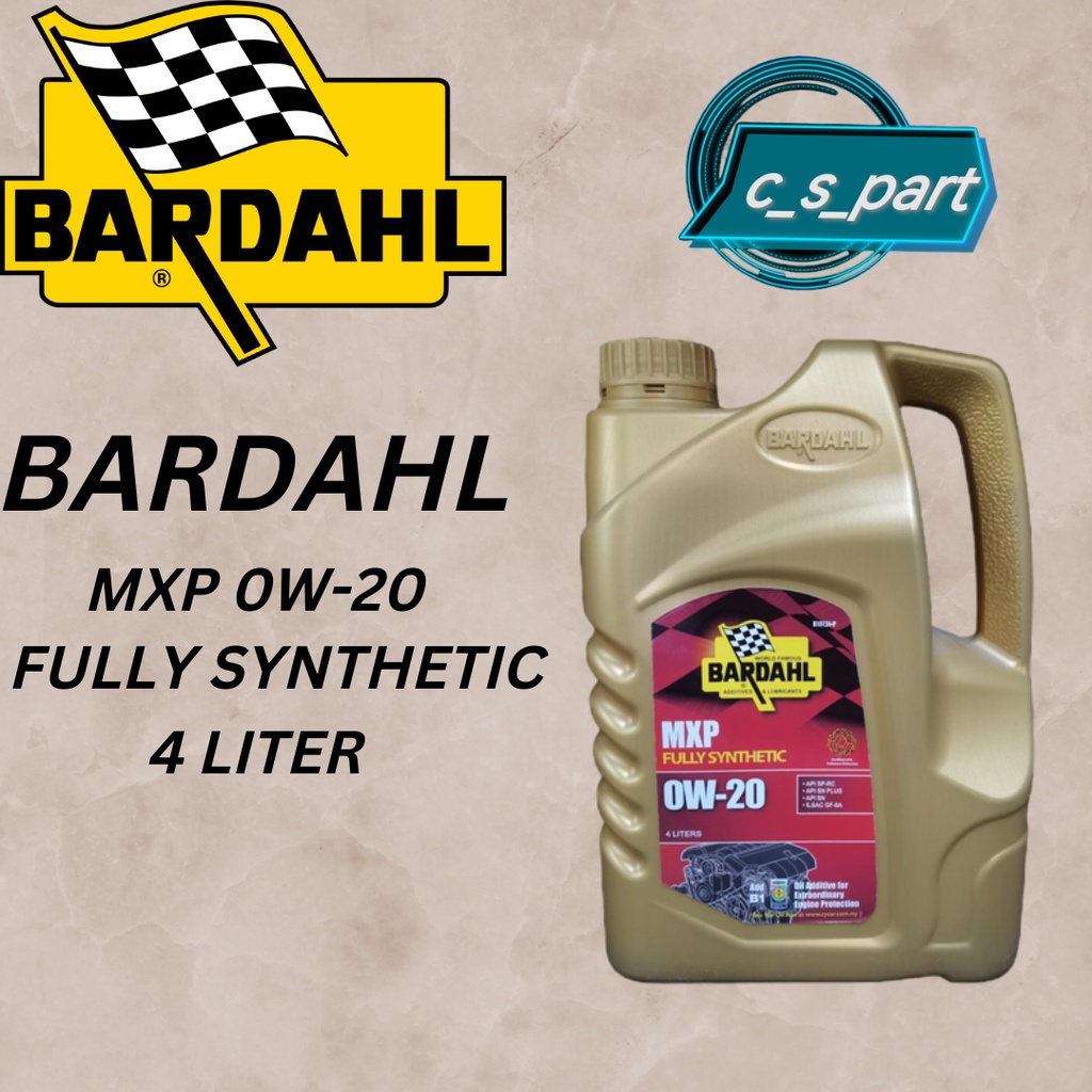 BARDAHL MXP SAE 0W20/0W-20 FULLY SYNTHETIC 4 LITER ENGINE OIL | Shopee ...