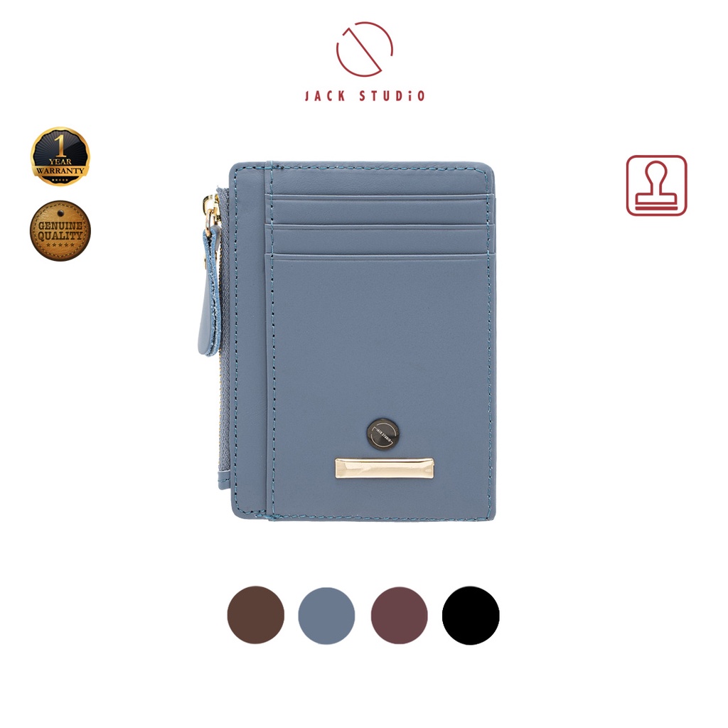 Jack Studio Natasha Genuine Leather Ladies Card Holder with Zip Credit