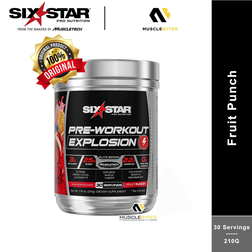 Six Star PreWorkout Explosion [210 gram / 30 servings] [Powerful