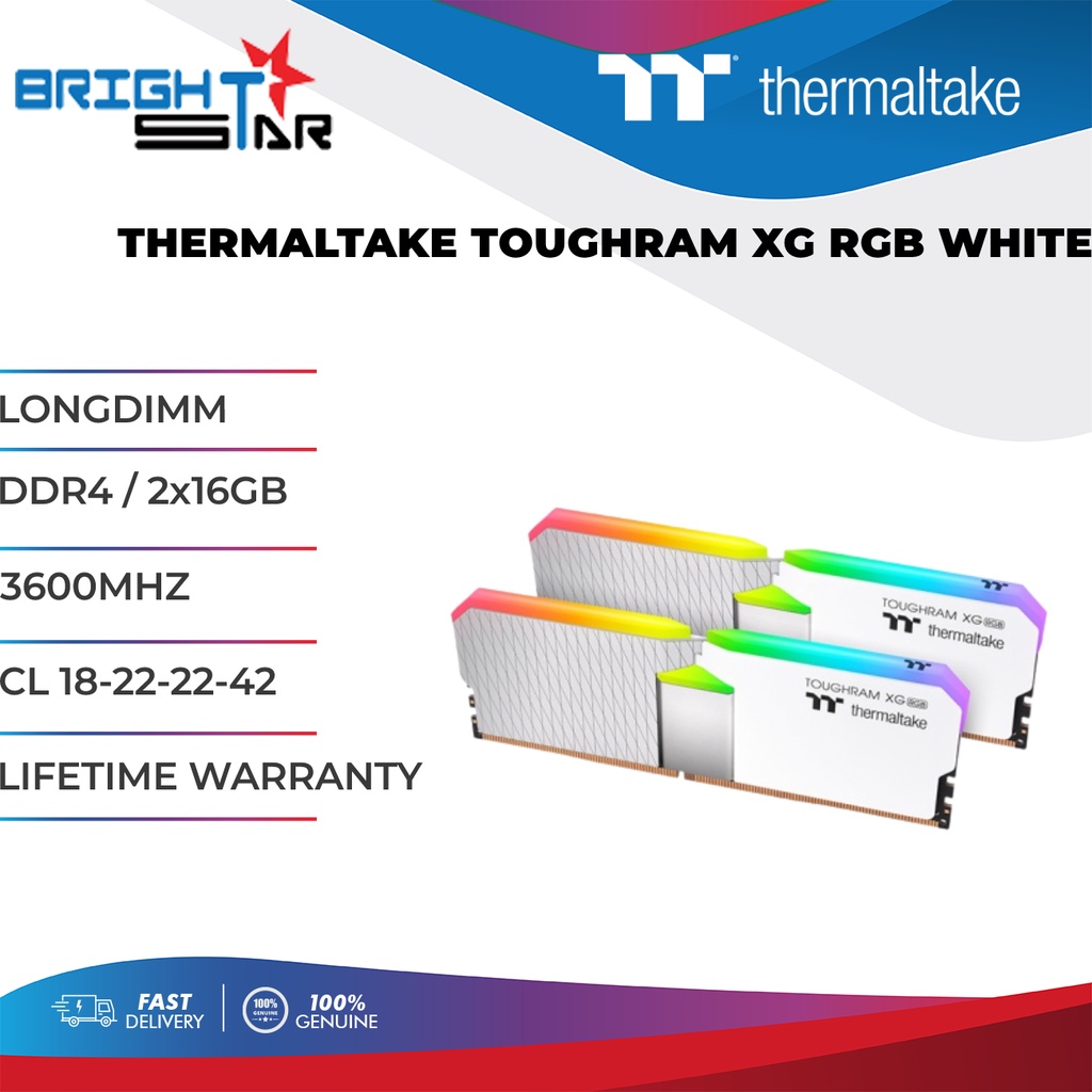 Thermaltake TOUGHRAM RGB Kit 16 Go DDR4-3200 CL16 (R009D408GX2-3200C16A) au meilleur prix sur