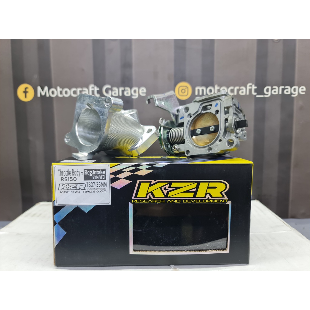 KOZI Racing Throttle Body RS150 +CNC Intake SYM VF3I 34MM /36MM TB07