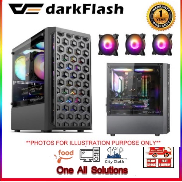 AIGO DarkFlash DK300M mATX Chassis Micro ATX Gaming Casing Tempered ...