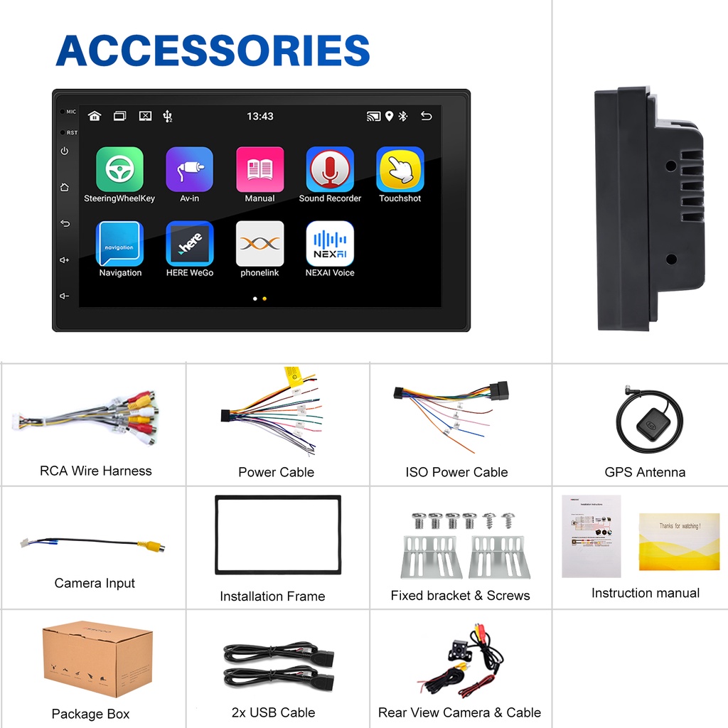 Écran CarPlay Moto Sans Fil Compatible Avec Apple CarPlay & Android Auto,5 Pouces Écran Tactile Moto Étanche Avec Double Bluetooth,Navigation GPS,Commandes Vocales,Égaliseur,Alimentation USB/ACC