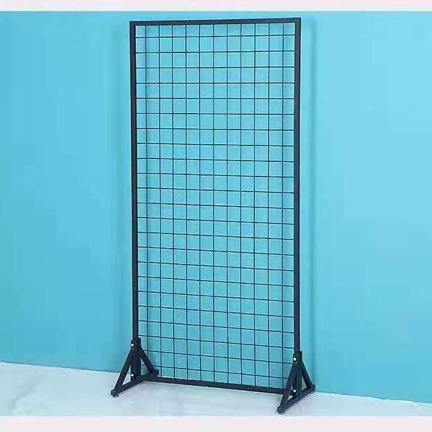 Movable Vertical FloorStanding Rack Iron Wire Grid Rack Kindergarten