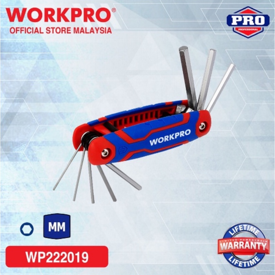 WORKPRO WP222019 8PC Folding Hex Key Set (Metric) Shopee Malaysia