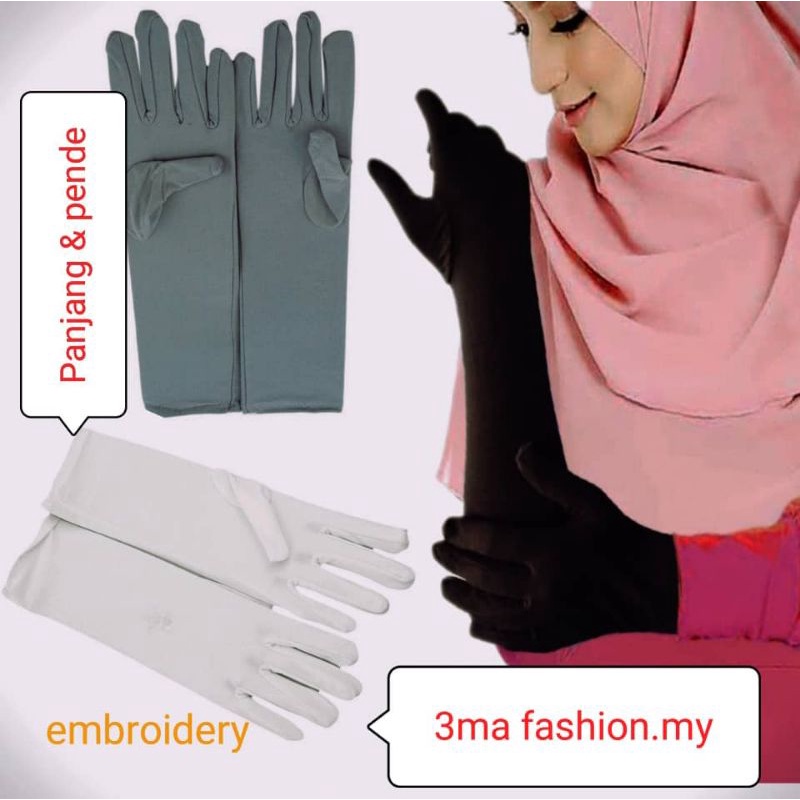 Allawi Damen Handschuhe Lang – Vollfinger, Aus Polyester, Schwarz, Für Muslimische Frauen