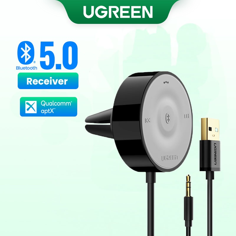 UGREEN Bluetooth 5.0 Car Kit Receiver aptX LL Wireless 3.5mm Jack