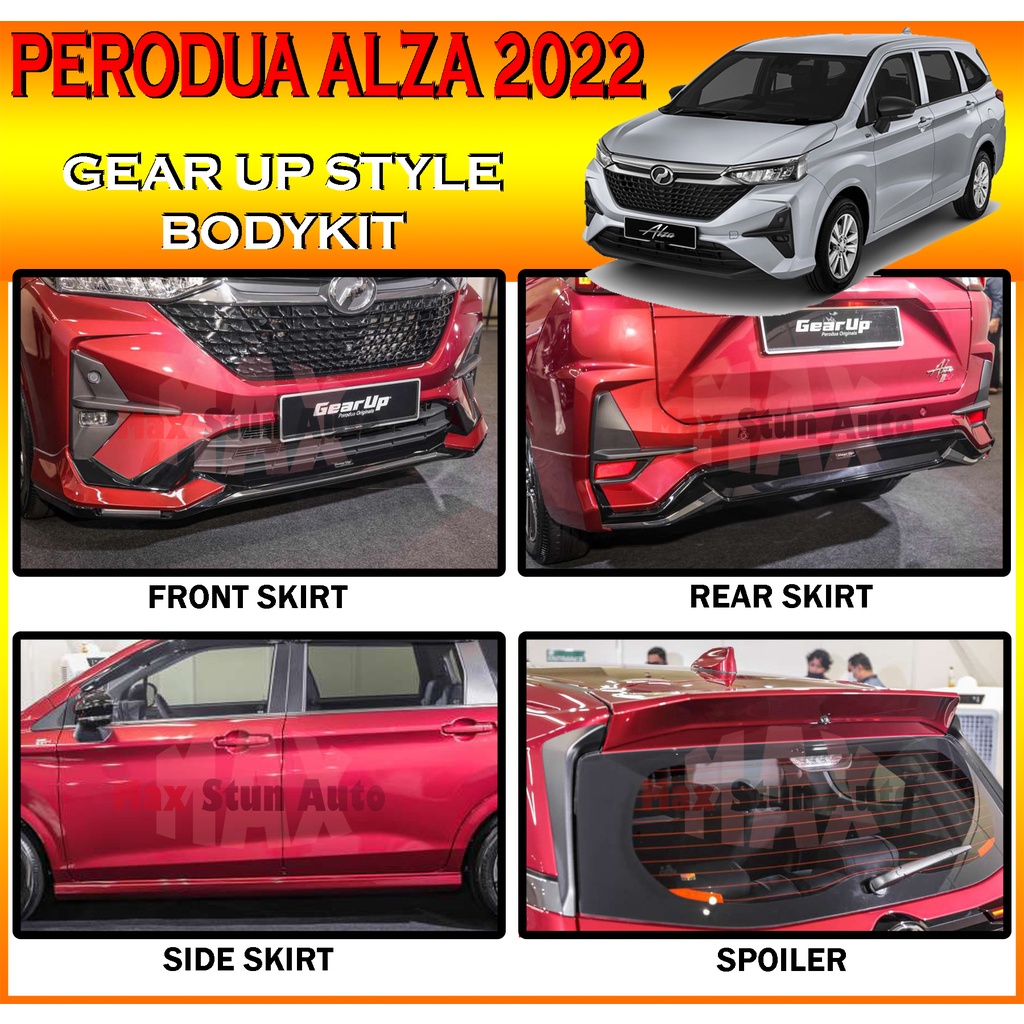 PERODUA ALZA 2022 GEAR UP BODYKIT (GU) BUMPER SKIRT LIP CAR BODYKIT