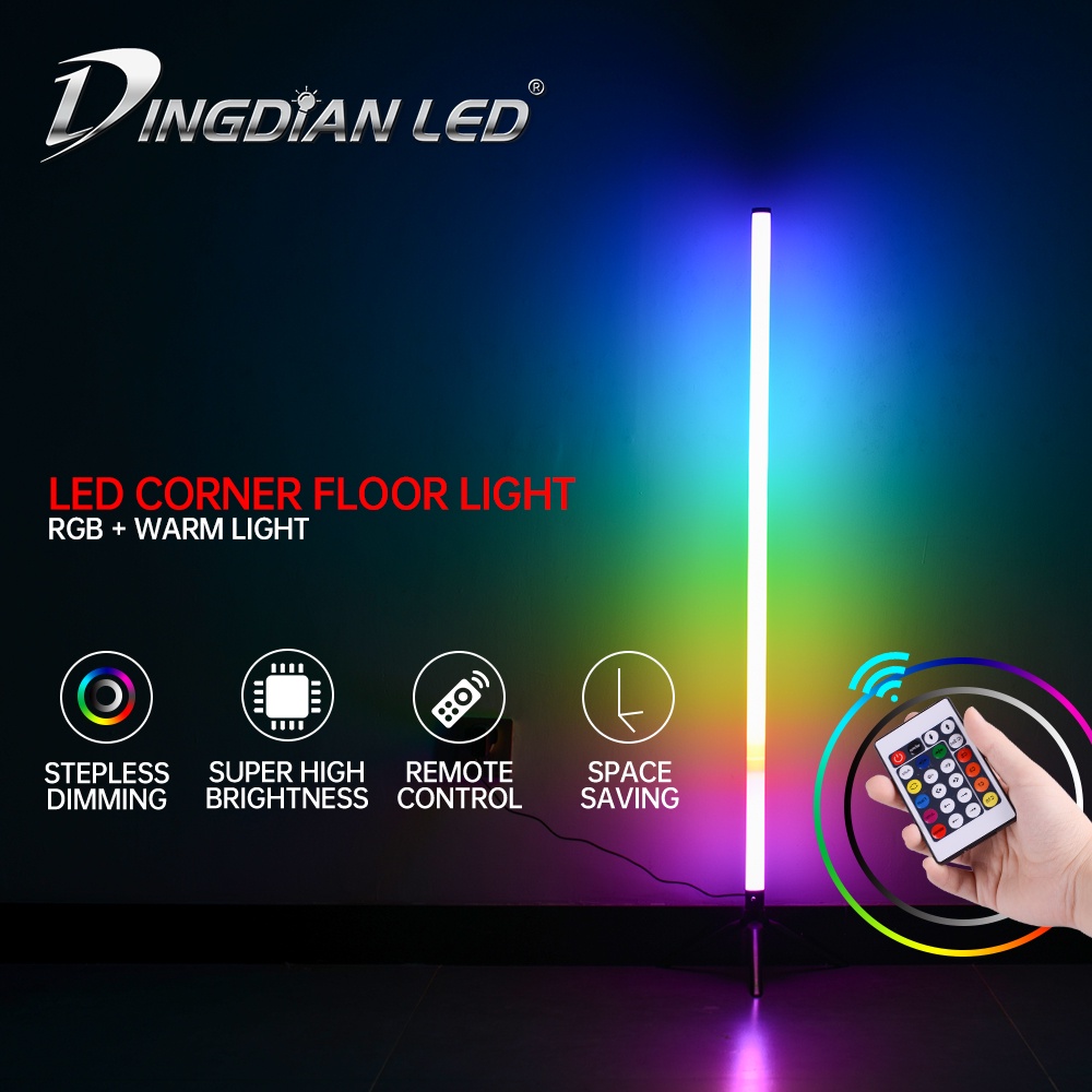 Dingdian LED Standing LED Floor Lamp 5W(RGB+Warm White Colors,Multi ...