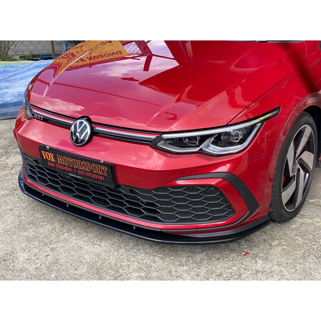 1 volkswagen golf mk8 gti rline maxton front diffuser depan fit for GTi