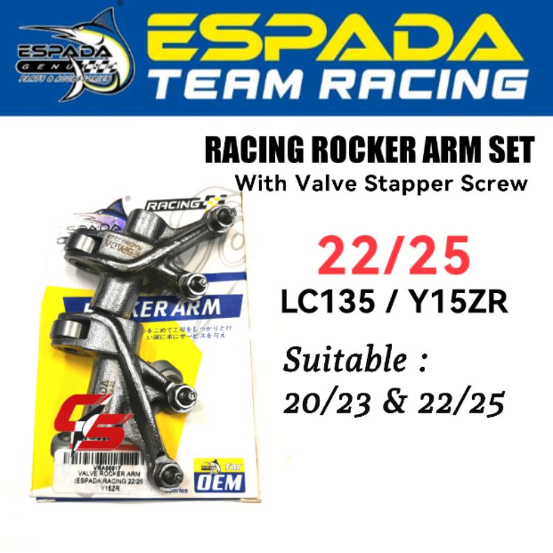 Y15ZR LC135 RACING ROCKER ARM SET 22/25 Suitable Racing Head 22/25 20/ ...