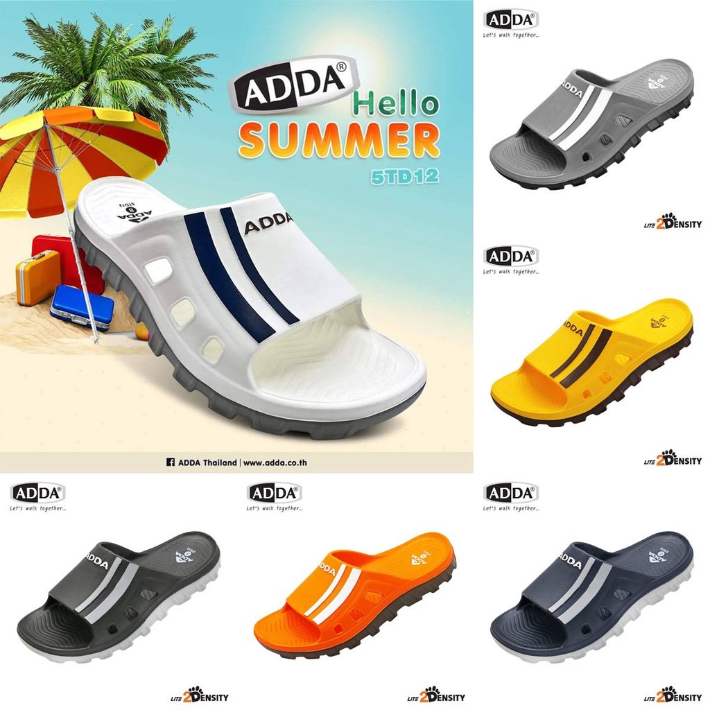 Thailand Sandals Horizontal Strap For Men ADDA 5TD12 Monolithic Molding ...