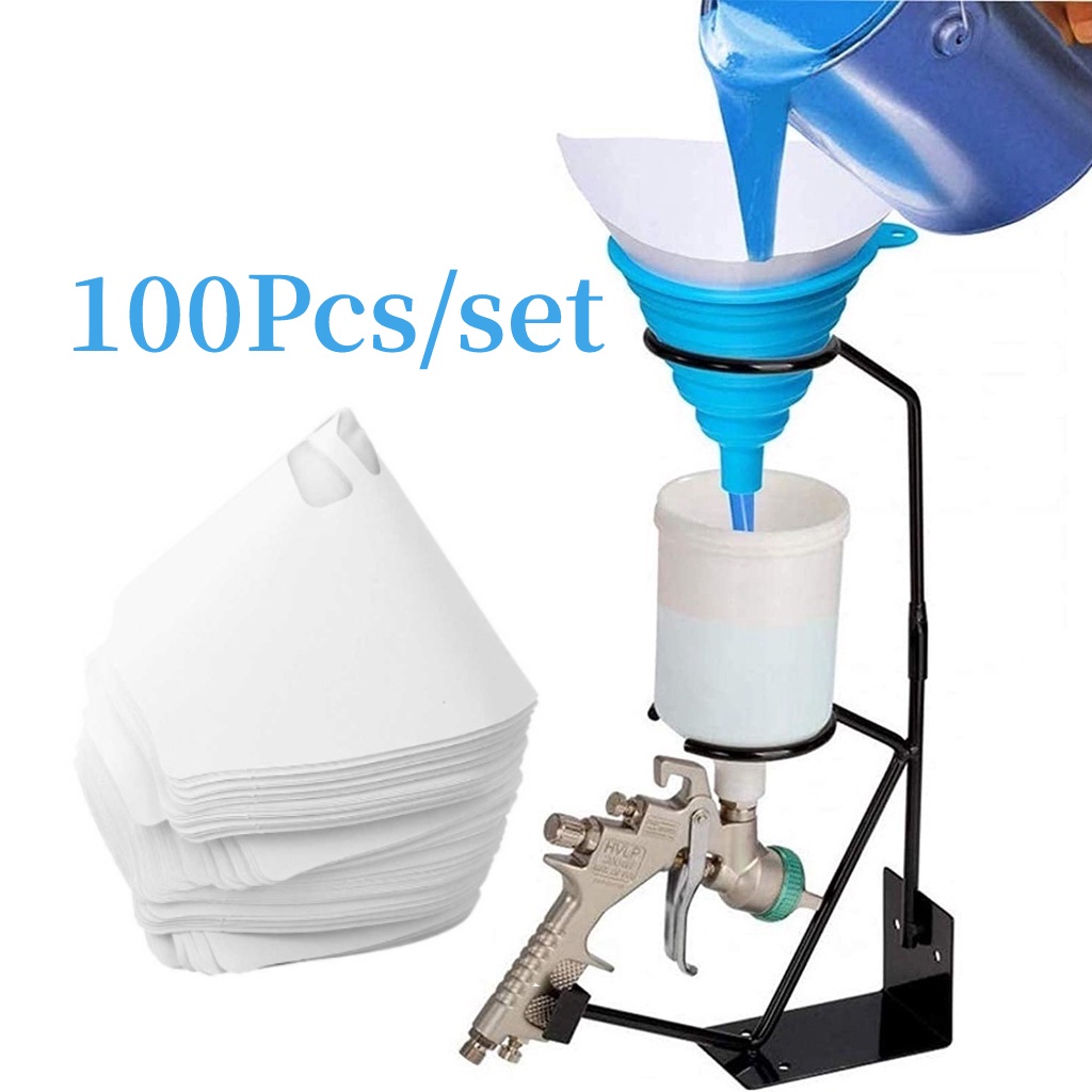 100pcs Paint Paper Strainer Cone/Disposable Paper Cone Paint Filter