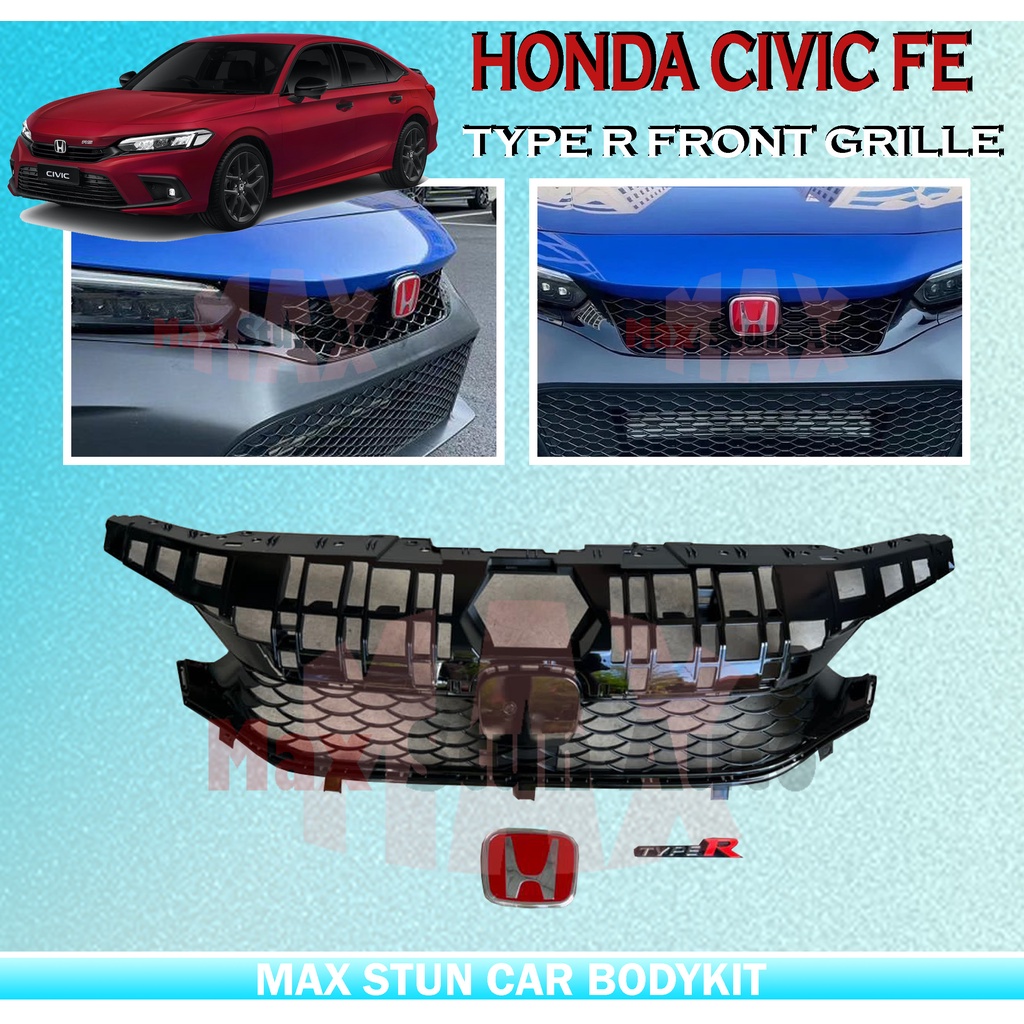 HONDA CIVIC FE 2022 11th GEN TYPE R FRONT GRILLE (TYPE-R) FRONT GRILL ...