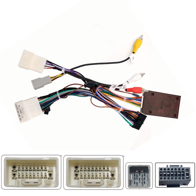 Car Stereo Radio Wire Power Harness Adapter with Canbus Decoder for