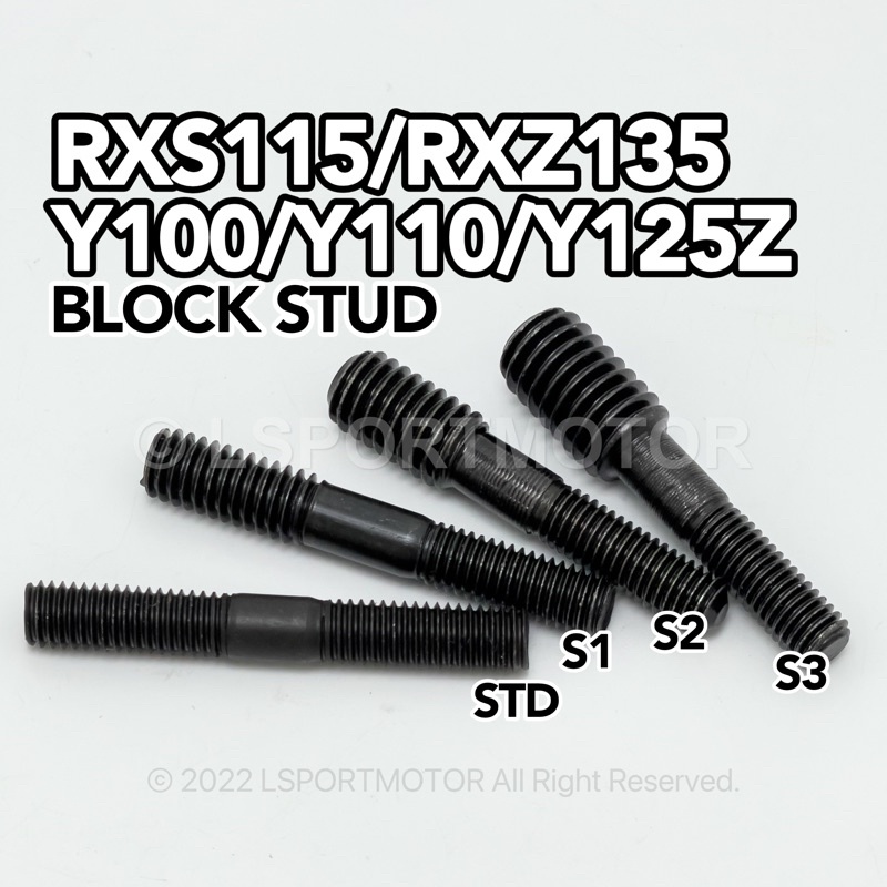 YAMAHA RXS115 / RXZ135 / Y80 / Y100 / Y110 / Y125Z BLOCK STUD CYLINDER ...