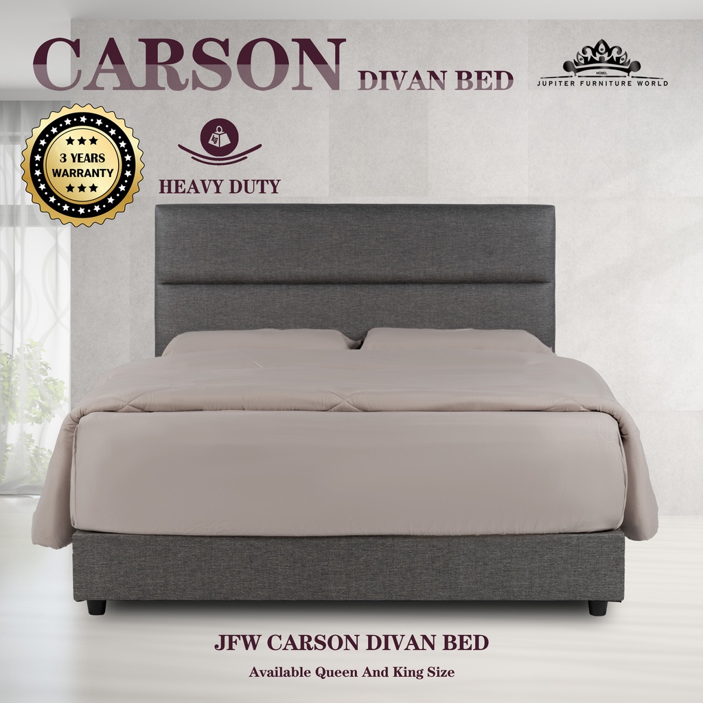 [JFWCARSON DIVAN BED] HEAVY DUTY/3 YEARS WARRANTY/ QUEEN BED/ KING BED/ BED FRAME/ KATIL DIVAN