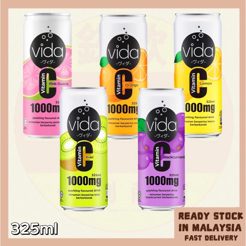 Vida Vitamin C Sparkling Drink 325ml Shopee Malaysia