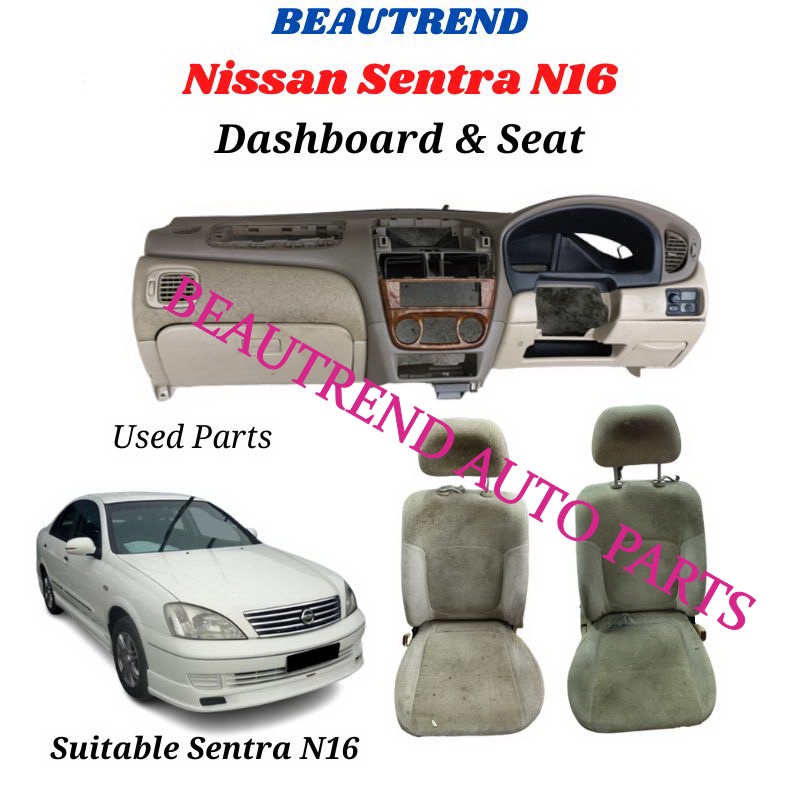 Nissan Sentra N16 Dashboard Front Driver Seat Passenger Seat Kerusi