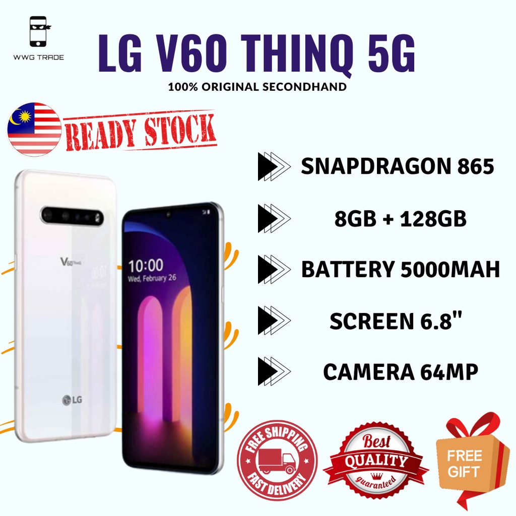 100 ORIGINAL LG V60 THINQ 5G 8GB RAM 128GB ROM CONDITION TIPTOPP