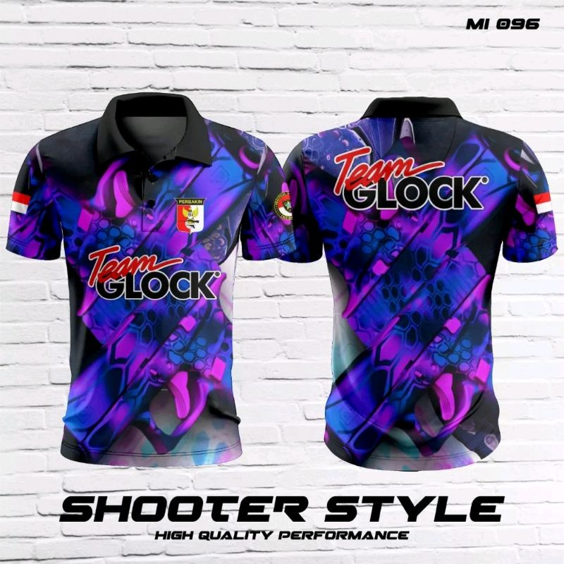 Jersey TEAM GLOCK Latest MOTIF SHOOTER Clothes Can Costume Units