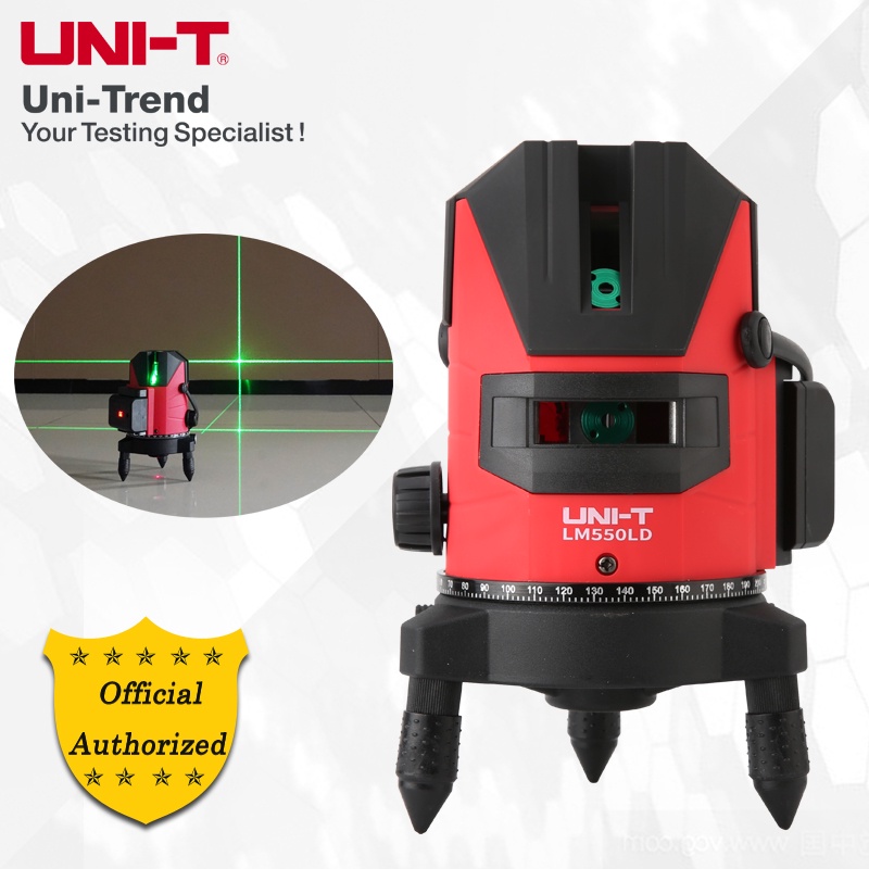 UNI-T Laser Level 2/3/5 Cross Lines Self-Leveling 360 Rotatable 3D ...