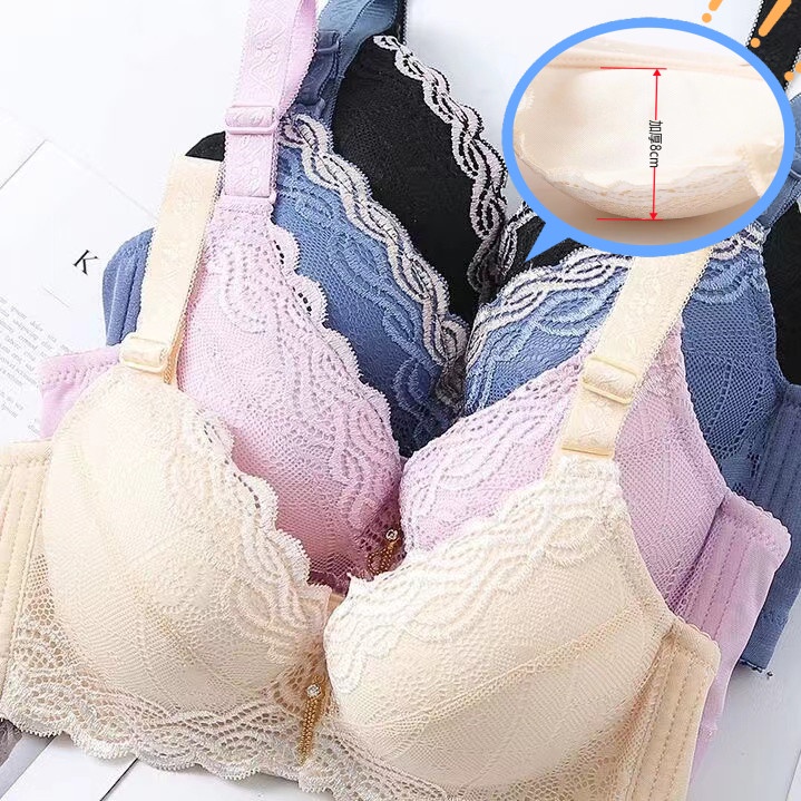 Thick Lace Ladies Underwear Small Breasts Gathered Deep V Beautiful ...