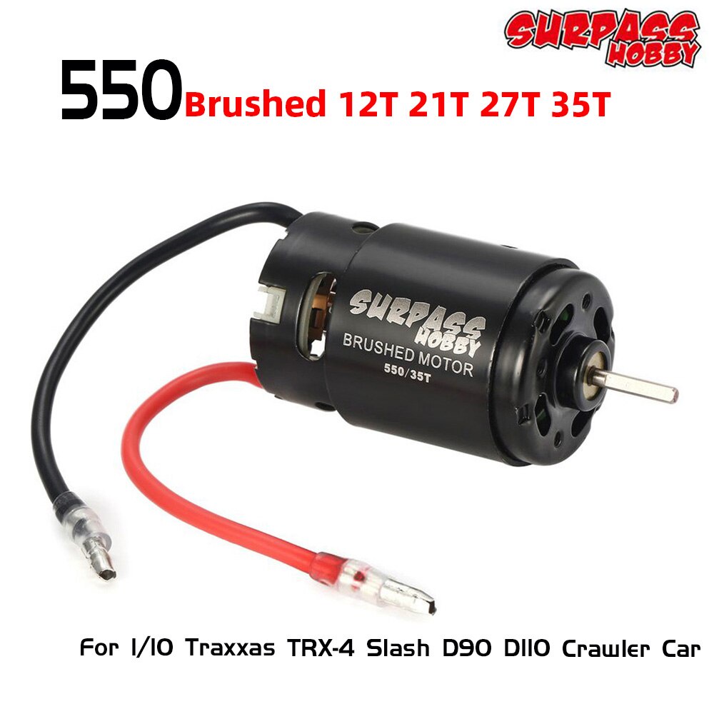 OGRC 550 12T Brushed Motor For 1/10 Scale RC Trucks - Compatible With Traxxas Slash
