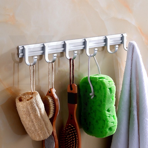 MultiPurpose Hook Rail With Sliding Aluminum Shopee Malaysia