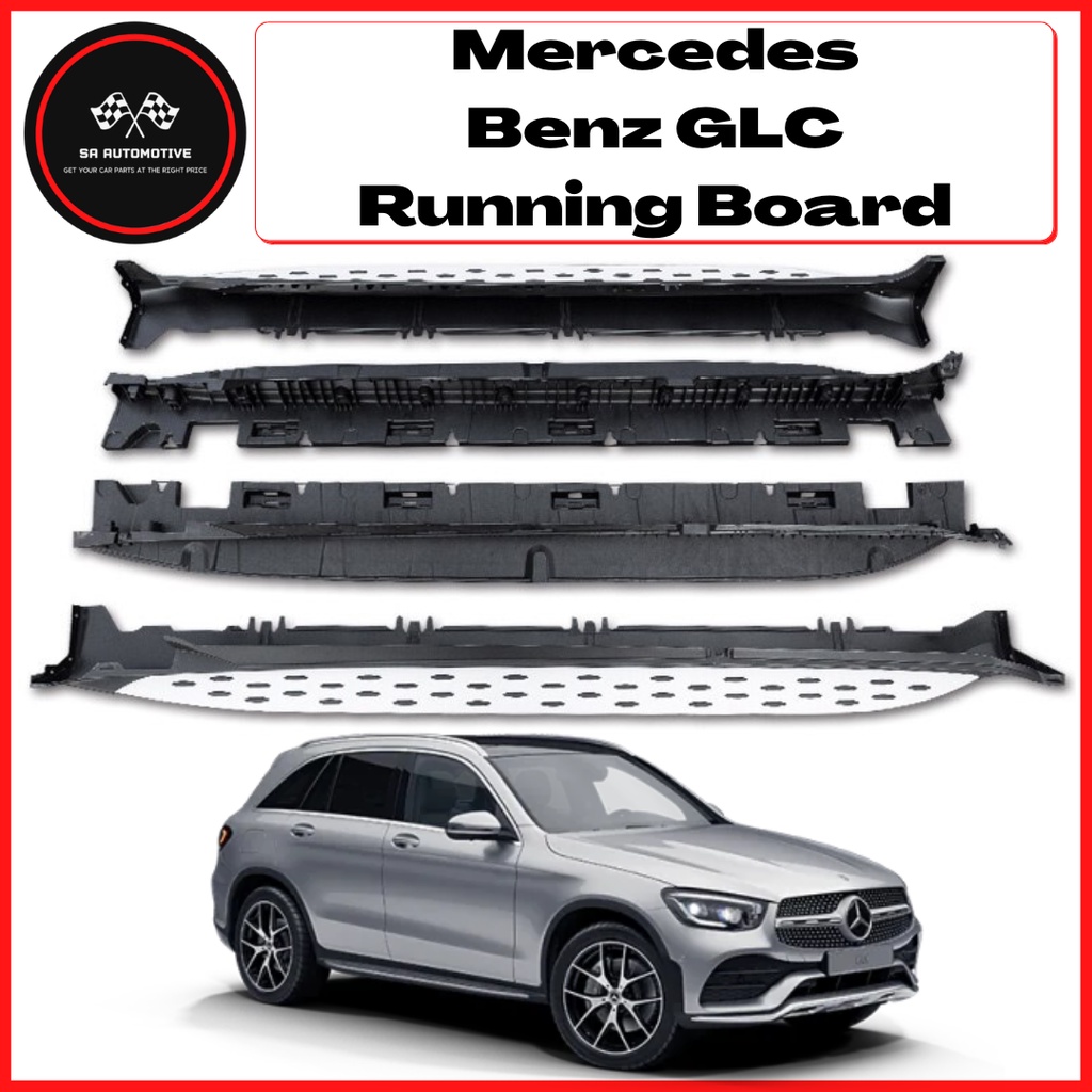 Mercedes Benz GLC Side Step Running Board with Skirt (High Quality) Shopee Malaysia