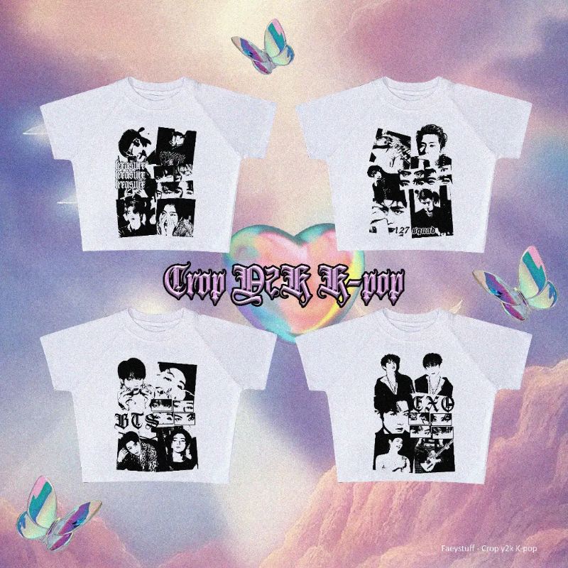 TYXHXTF Vintage Y2K Crop Top - Gothic T-Shirt Mit Gitarrenprint Für Frauen