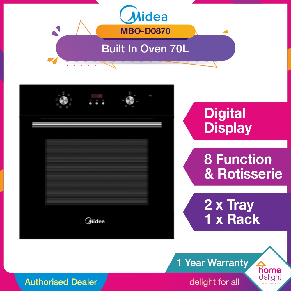 Midea Built In Oven 70L MBOD0870 Shopee Malaysia