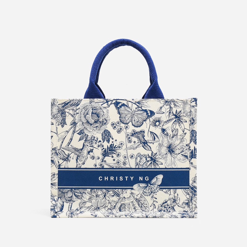 Flora Mini Tote Bag - Blue | Shopee Malaysia