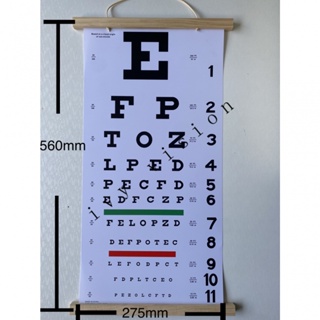 Waterproof Snellen Eye Chart Standard Visual Acuity Chart with