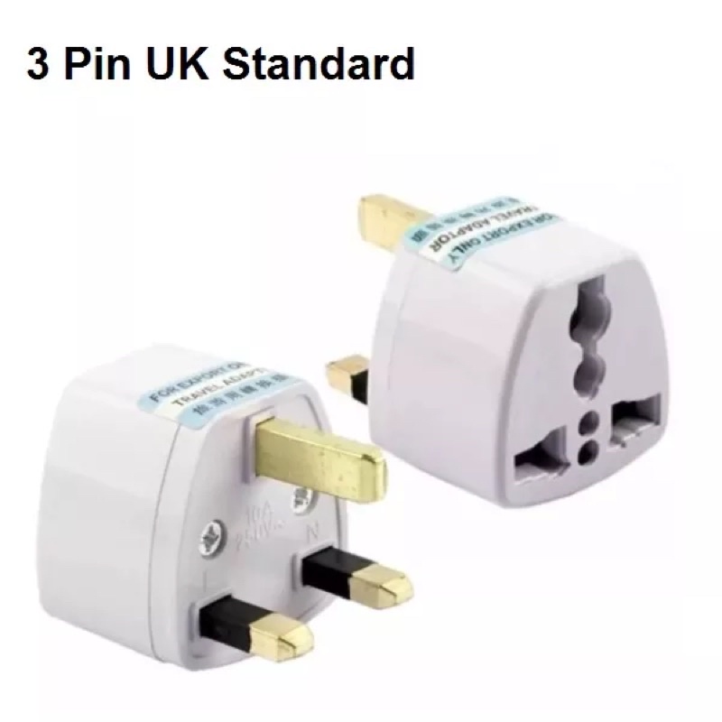 UK 3 Pin Travel Universal Plug Socket Adapter | Shopee Malaysia
